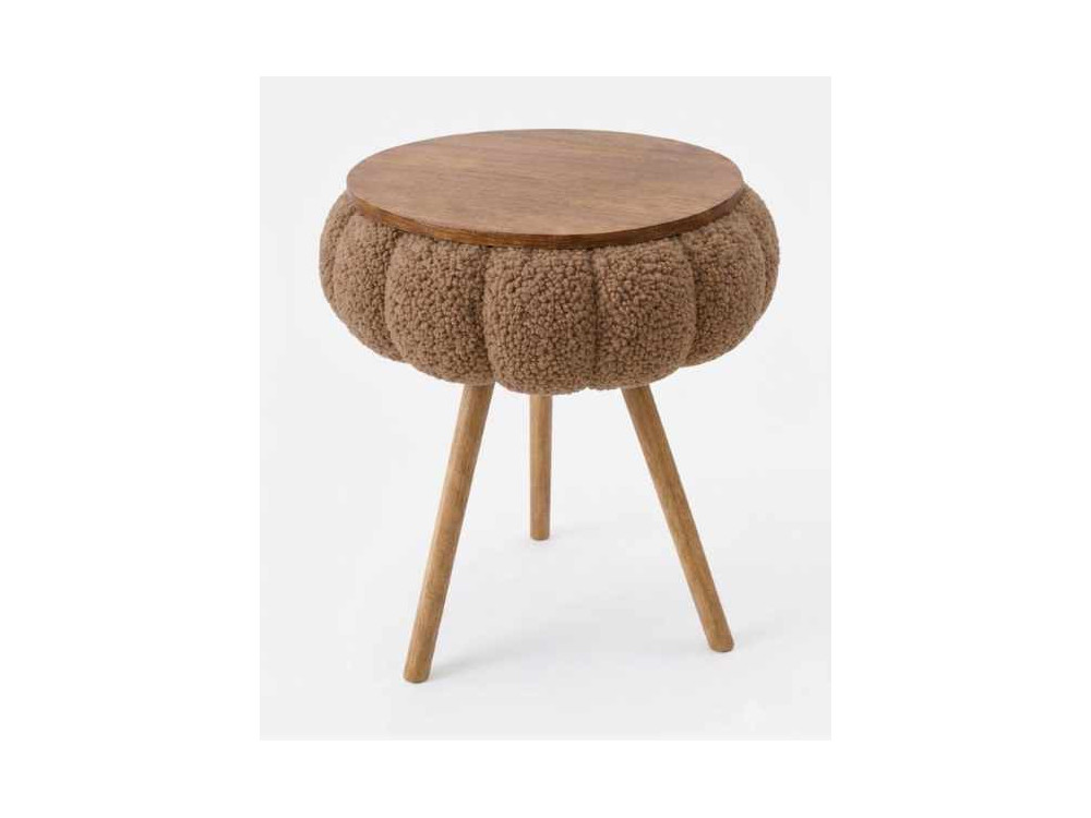 Mesita auxiliar de madera «Papatya Zgn» - 33 x 45 cm - Marrón