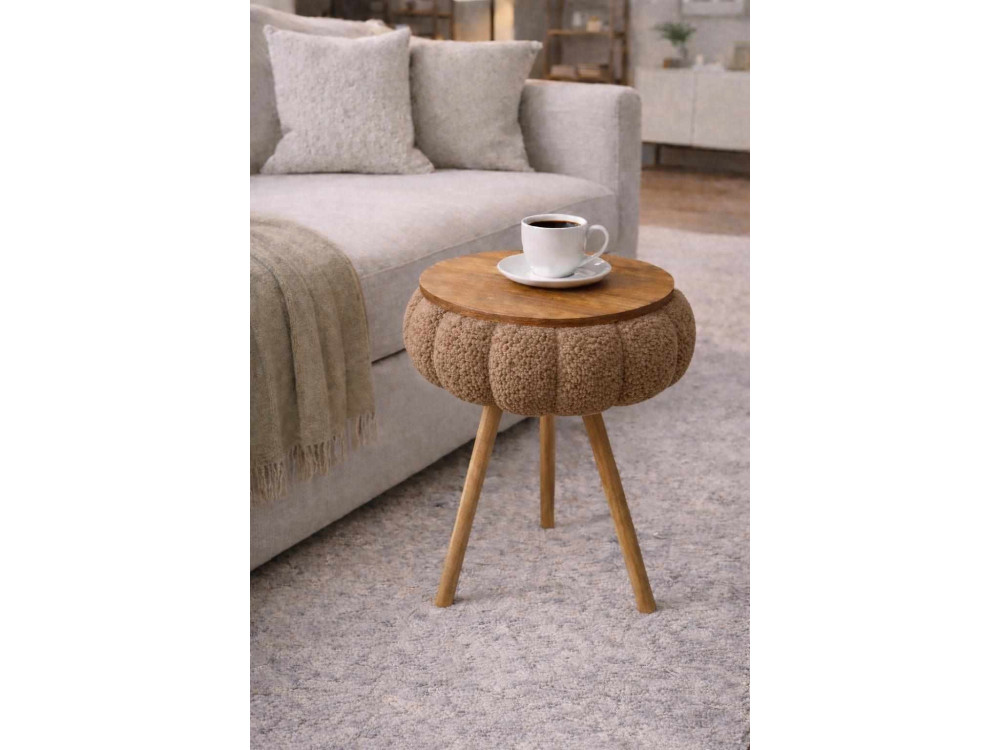 Mesita auxiliar de madera «Papatya Zgn» - 33 x 45 cm - Marrón