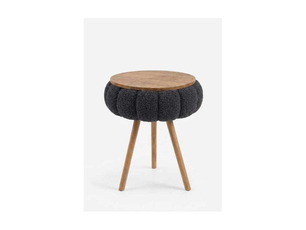 Mesita auxiliar de madera «Papatya Zgn» - 33 x 45 cm - Negro
