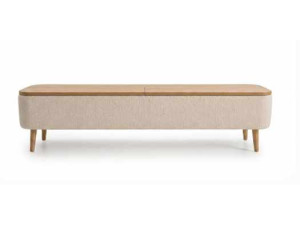 Mueble para televisión de madera «Sarven» - 120 x 30 x 45 cm - Blanco