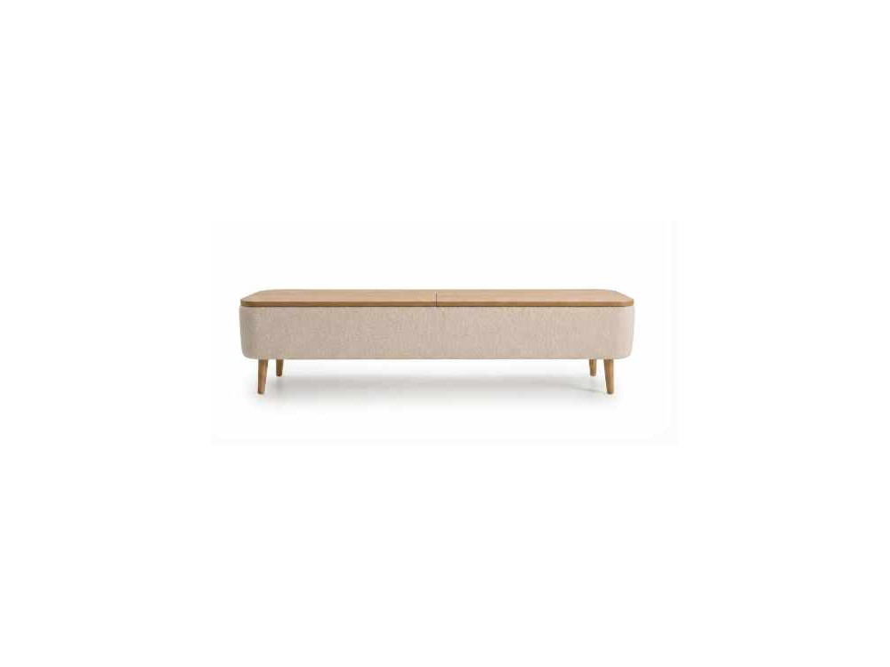 Mueble para televisión de madera «Sarven» - 120 x 30 x 45 cm - Blanco