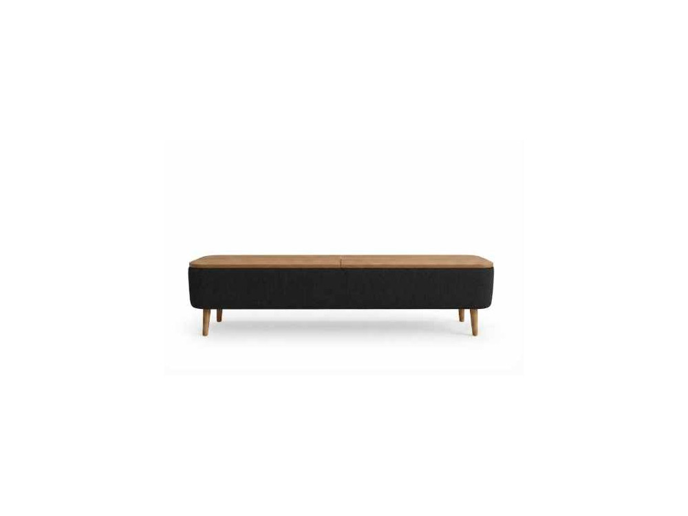 Mueble para la tele de madera «Sarven» - 120 x 30 x 45 cm - Negro