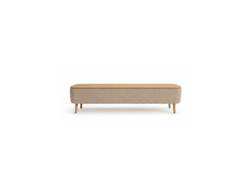 Mueble para la tele de madera «Sarven» - 120 x 30 x 45 cm - Beige
