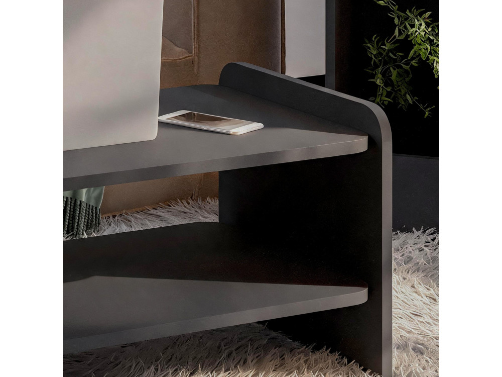 Mesa de centro de madera «Amon» - 89,8 x 39,8 x 44,8 cm - Antracita