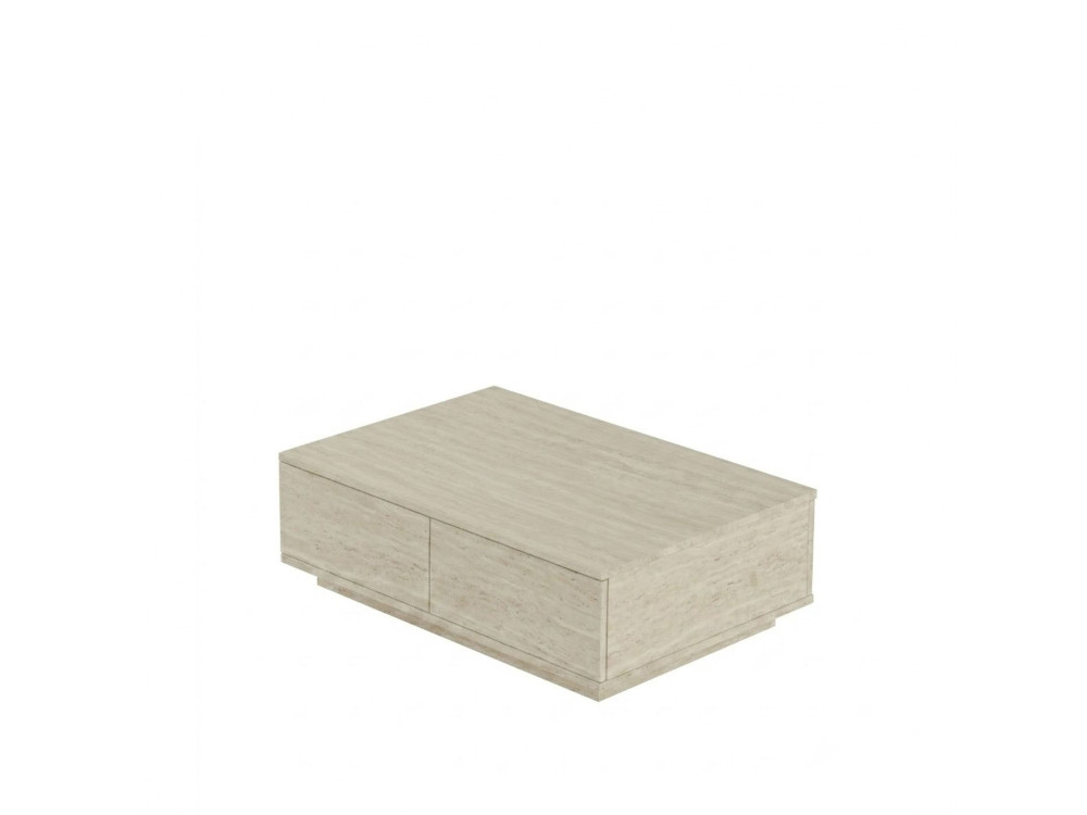 Mesa de centro de madera «Ave14» - 90 x 60 x 28 cm - Travertino