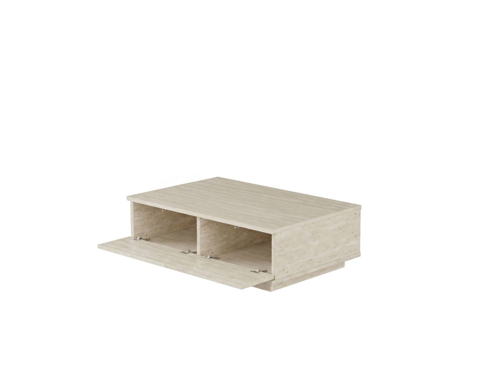 Mesa de centro de madera «Ave14» - 90 x 60 x 28 cm - Travertino