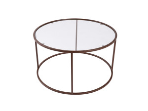 Mesa de centro de madera «Brown-Trs-80-Nrd-Srk» - 80 x 80 x 43 cm - Marrón