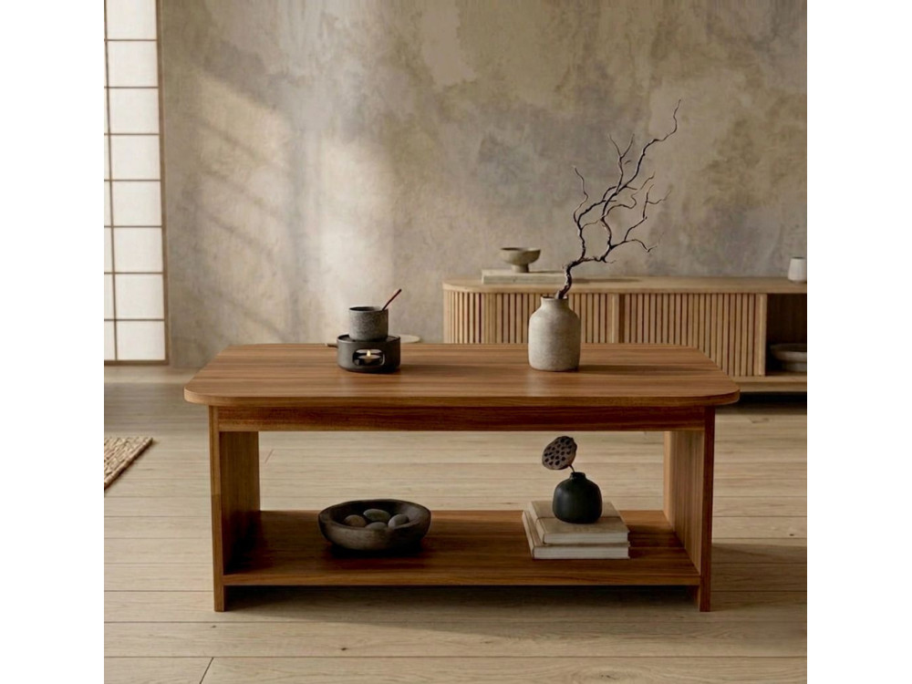 Mesa de centro de madera «Chb1» - 100 x 41,8 x 50 cm - Nogal