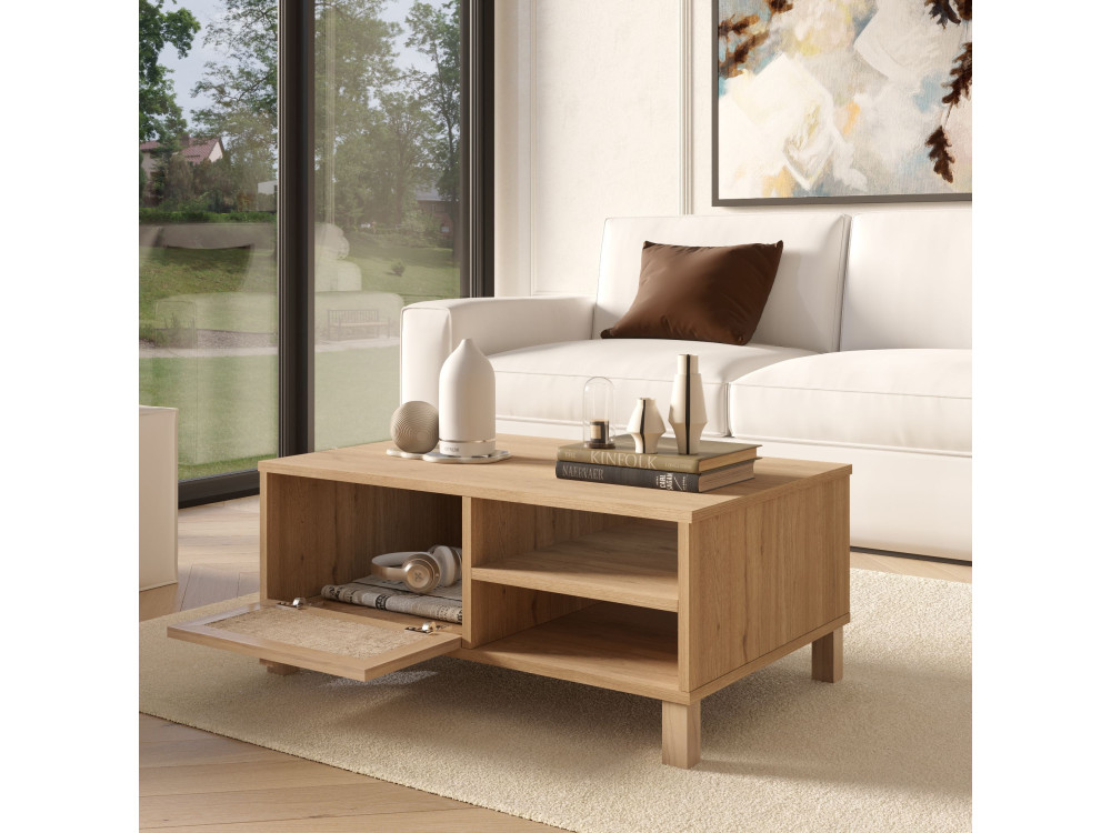 Mesa de centro de madera «Dune» - 90 x 60 x 39 cm - Roble