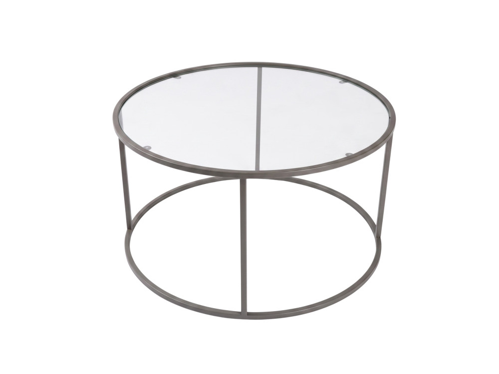 Mesa de centro de madera «Grey-Trs-80-Nrd-Srk» - 80 x 80 x 43 cm - Gris