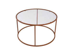 Mesa de centro de madera «Orange-Trs-80-Nrd-Srk» - 80 x 80 x 43 cm - Naranja