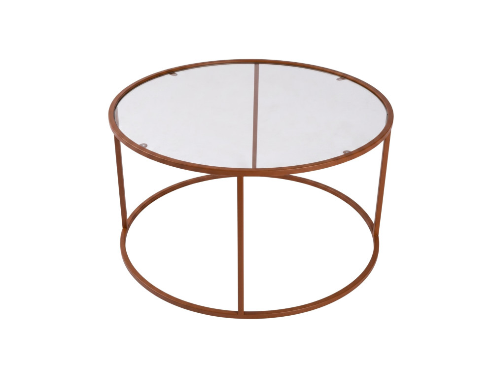 Mesa de centro de madera «Orange-Trs-80-Nrd-Srk» - 80 x 80 x 43 cm - Naranja