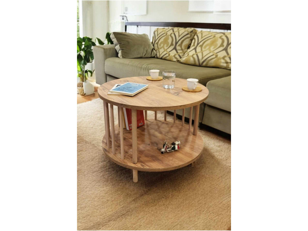 Mesa de centro de madera «Peka-0108» - 60 x 43 cm - Pino