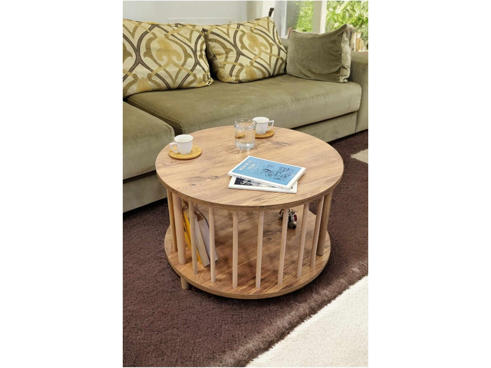 Mesa de centro de madera «Peka-0108» - 60 x 43 cm - Pino