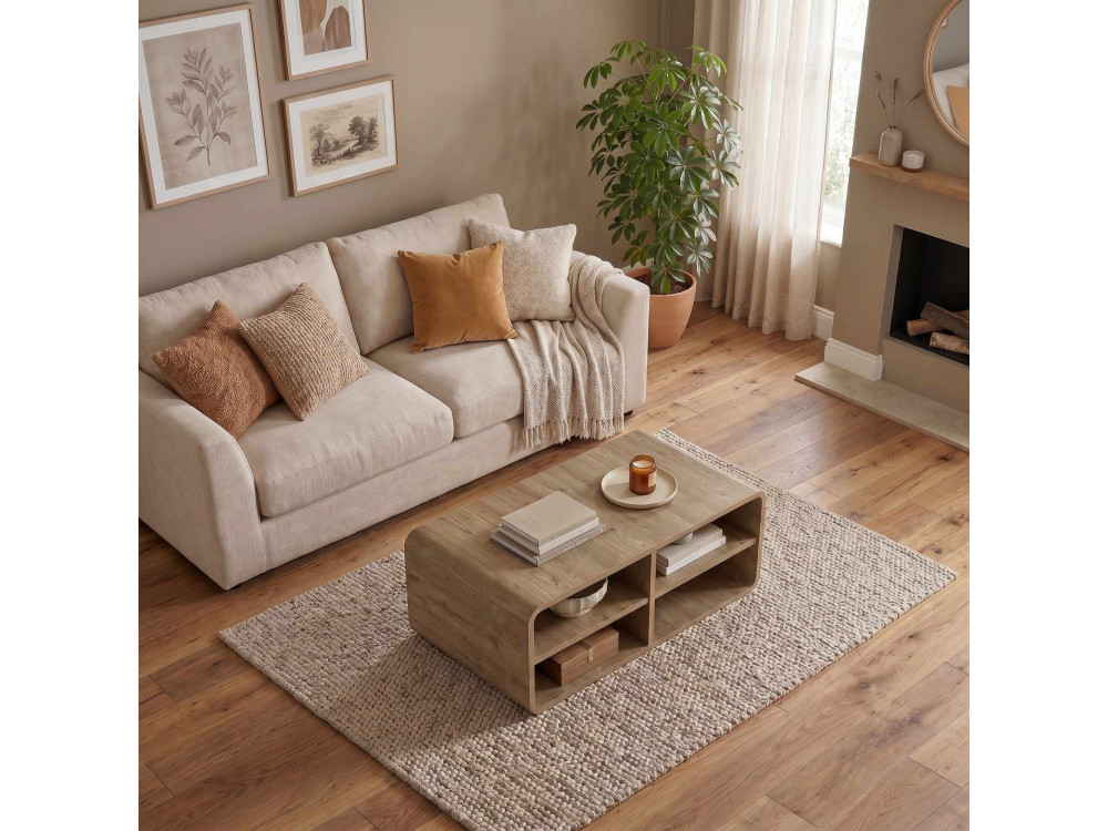 Mesa de centro de madera «ROVEL» - 80 x 50 x 32 cm - Natural