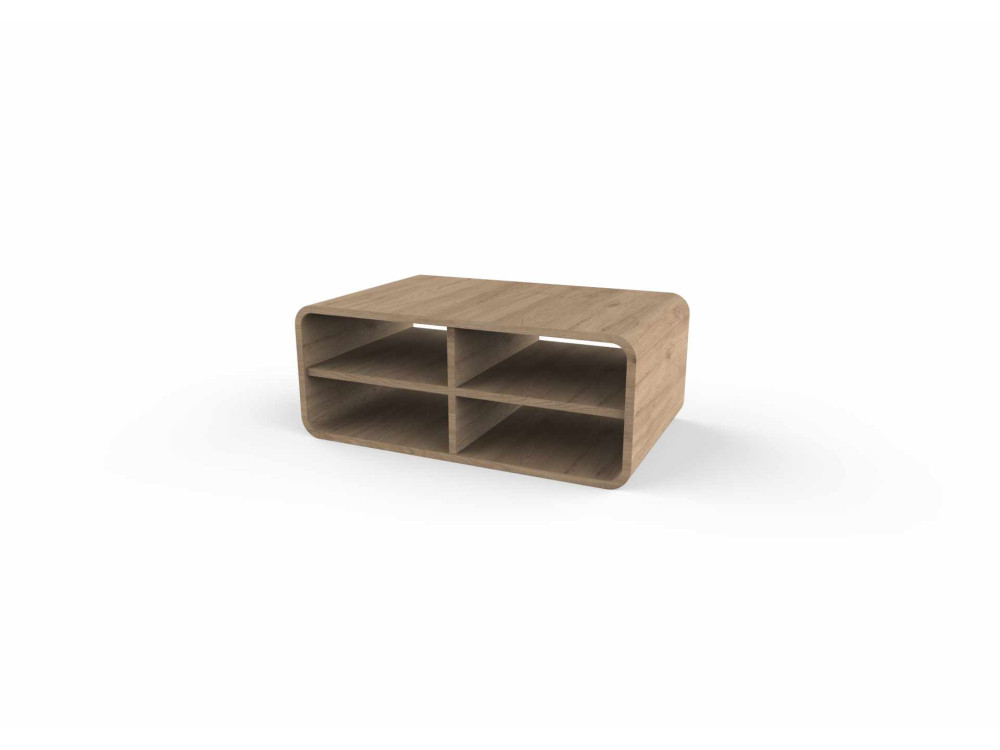 Mesa de centro de madera «ROVEL» - 80 x 50 x 32 cm - Natural