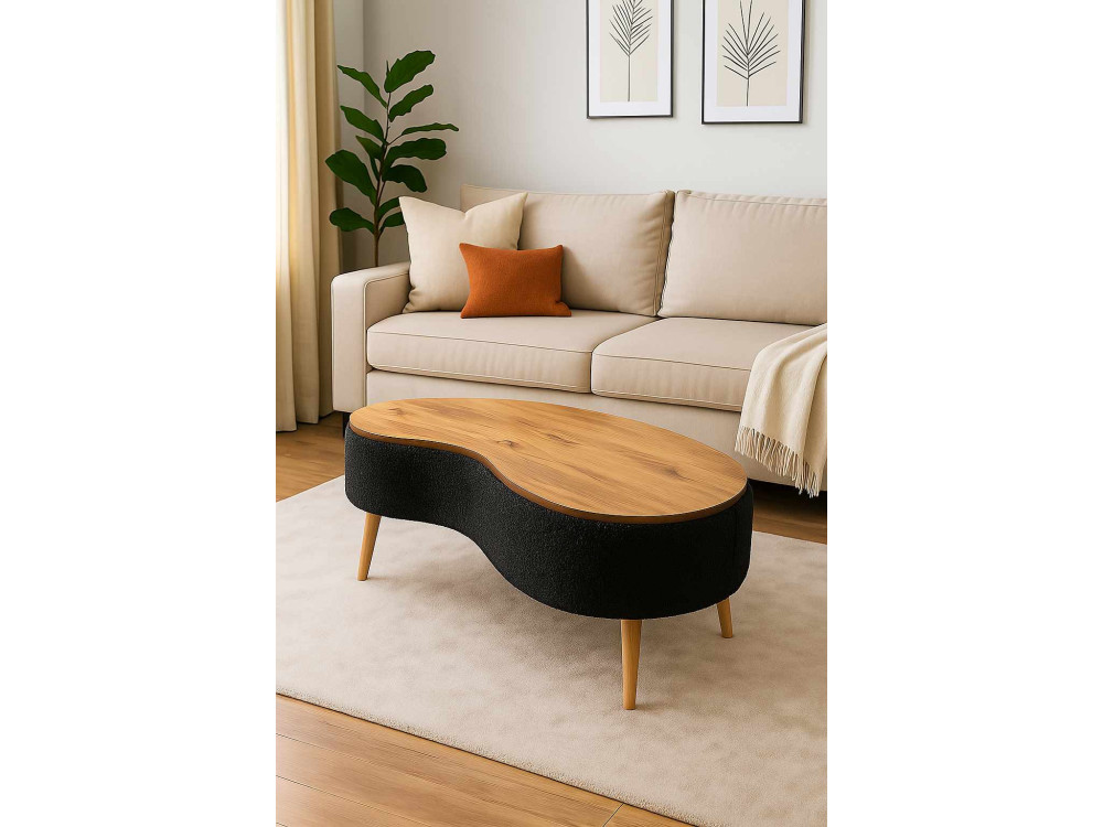 Mesa de centro de madera «Vera» - 98 x 50 x 45 cm - Negro