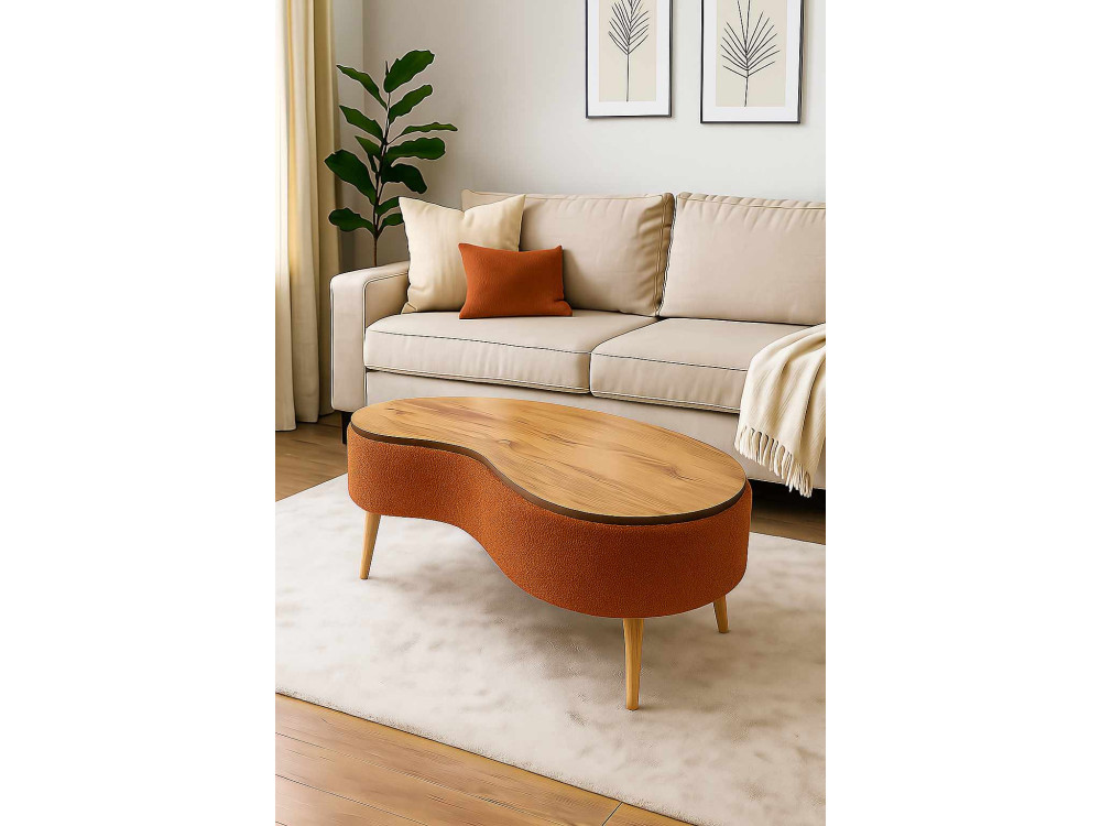Mesa de centro de madera «Vera» - 98 x 50 x 45 cm - Marrón