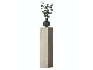 Mesita auxiliar de madera «AD107» - 20 x 18 x 80 cm - Travertino