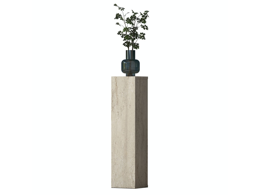 Mesita auxiliar de madera «AD107» - 20 x 18 x 80 cm - Travertino