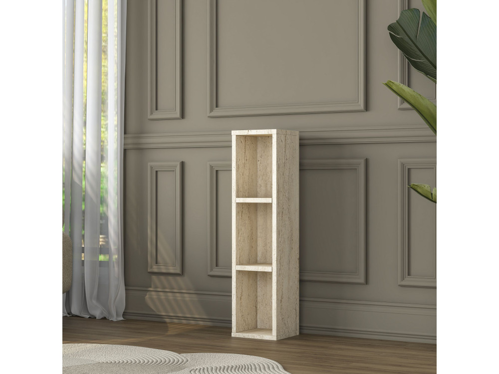 Mesita auxiliar de madera «AD107» - 20 x 18 x 80 cm - Travertino