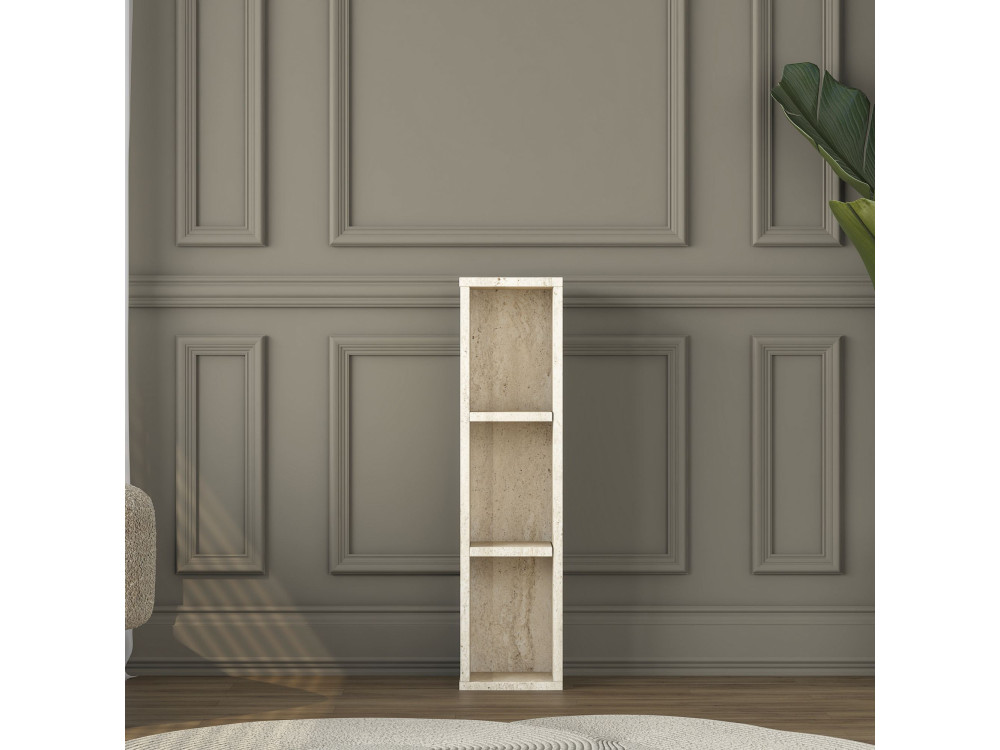 Mesita auxiliar de madera «AD107» - 20 x 18 x 80 cm - Travertino