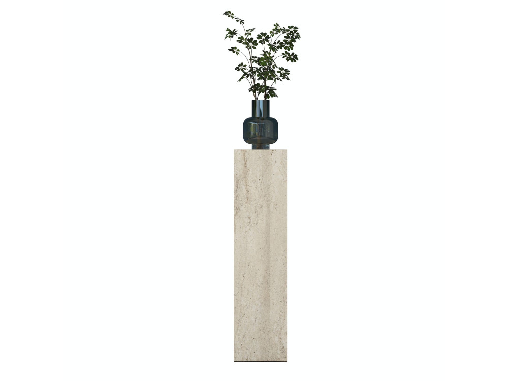 Mesita auxiliar de madera «AD107» - 20 x 18 x 80 cm - Travertino
