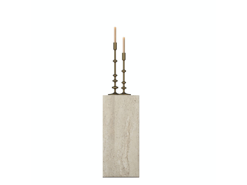 Mesita auxiliar de madera «AD109» - 20 x 18 x 45 cm - Travertino