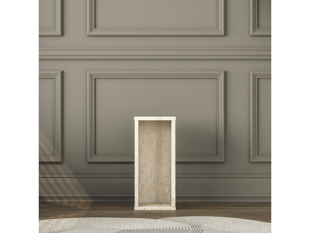 Mesita auxiliar de madera «AD109» - 20 x 18 x 45 cm - Travertino
