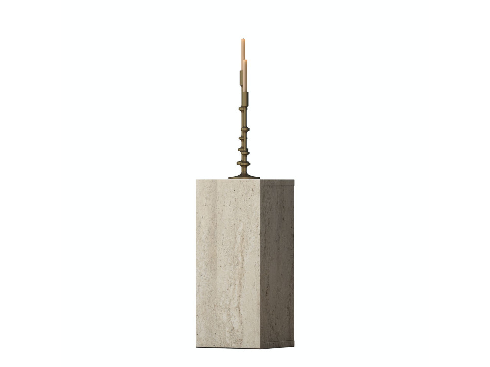 Mesita auxiliar de madera «AD109» - 20 x 18 x 45 cm - Travertino