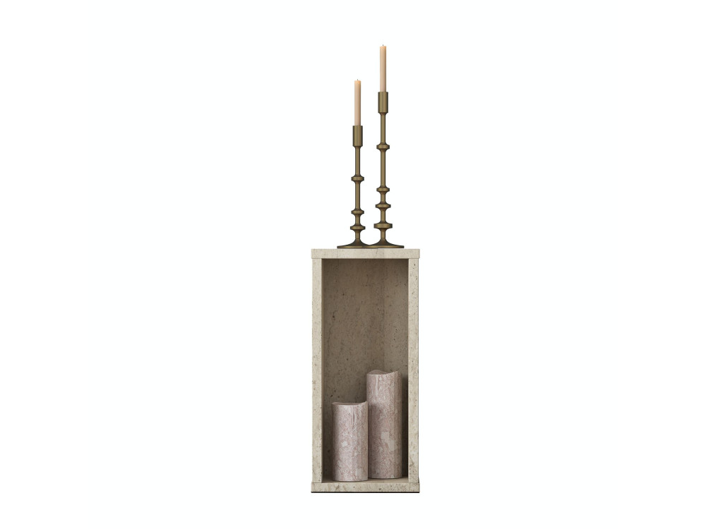 Mesita auxiliar de madera «AD109» - 20 x 18 x 45 cm - Travertino