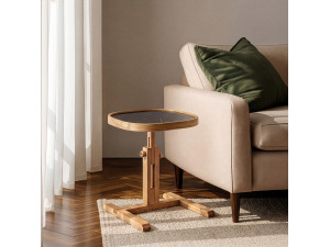 Mesita auxiliar de madera «Opus Kare 42» - 42 x 42 x 57 cm - Roble