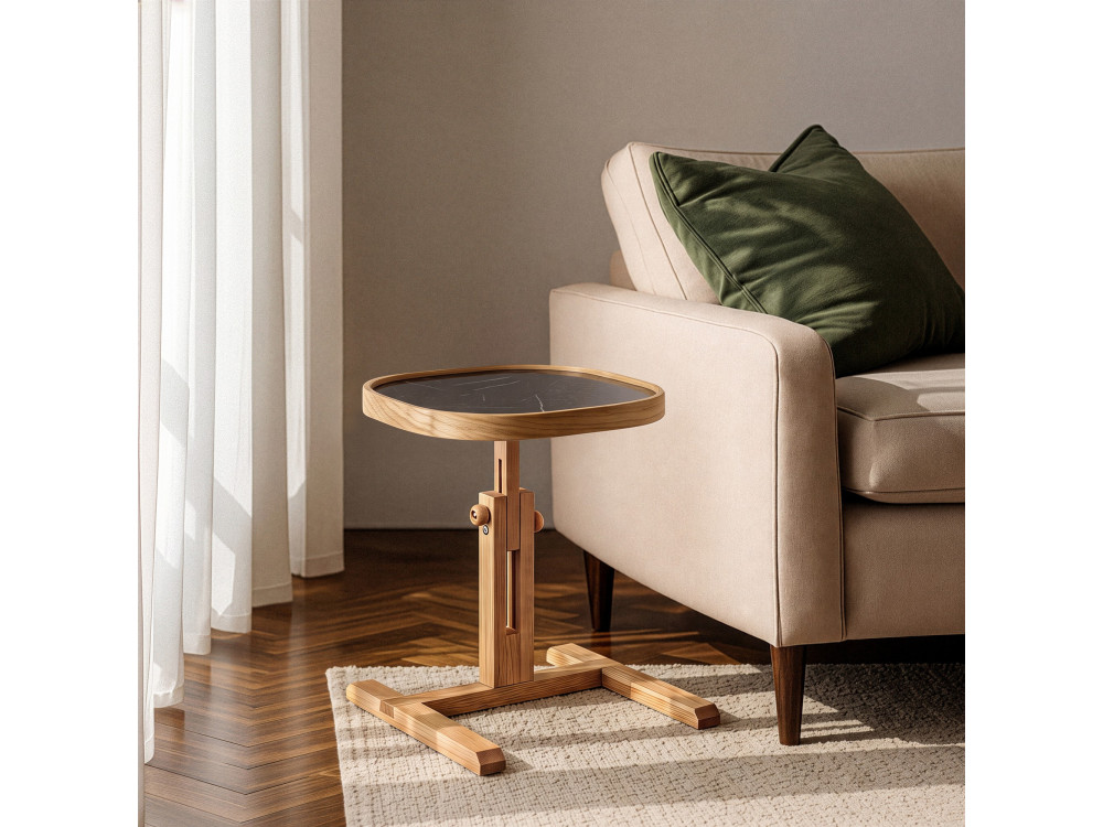 Mesita auxiliar de madera «Opus Kare 42» - 42 x 42 x 57 cm - Roble