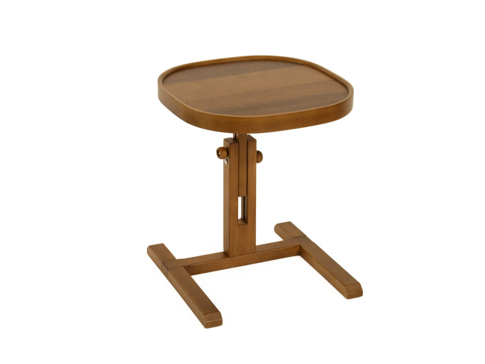 Mesita auxiliar de madera «Opus Kare 42» - 42 x 42 x 57 cm - Nogal