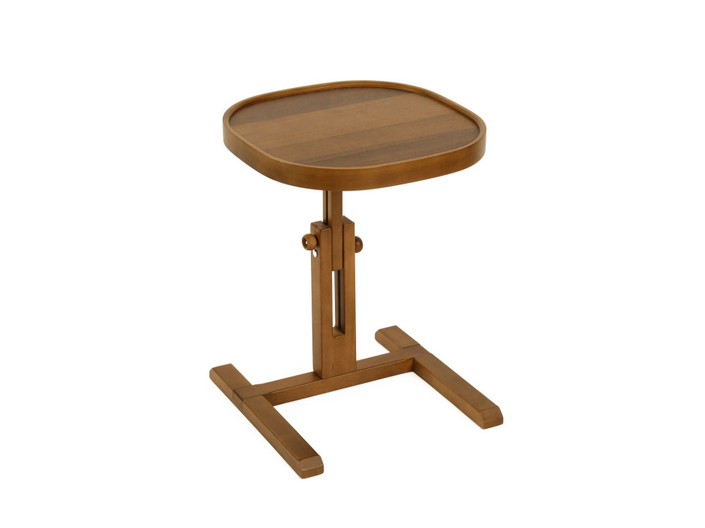Mesita auxiliar de madera «Opus Kare 42» - 42 x 42 x 57 cm - Nogal