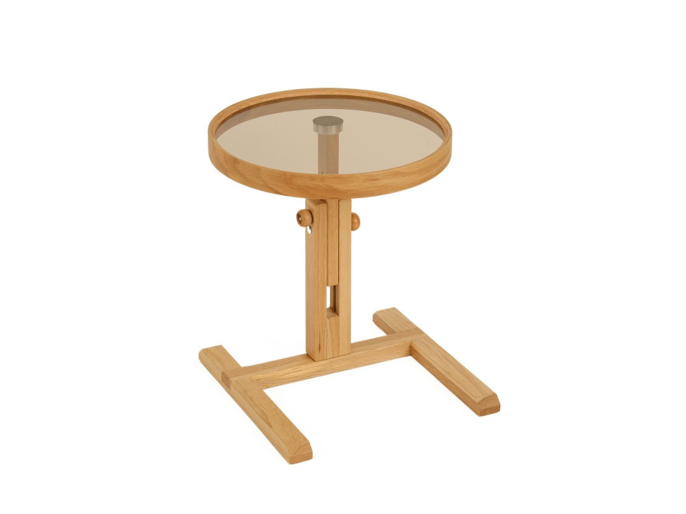 Mesita auxiliar de madera «Opus Yuvarlak 40» - 40 x 40 x 57 cm - Roble
