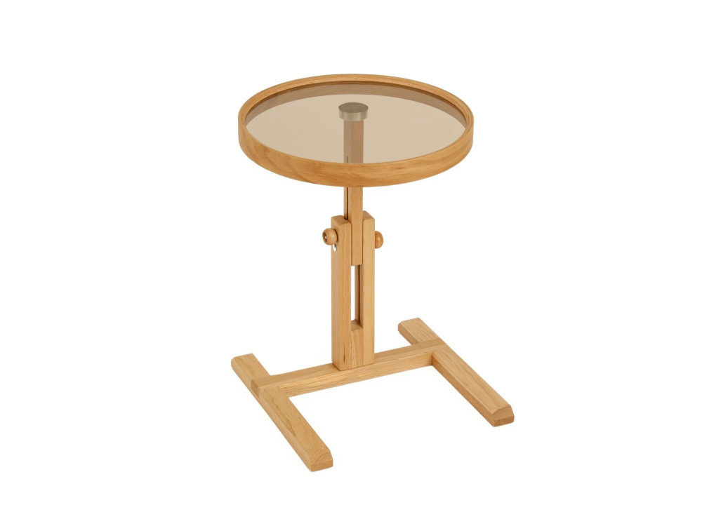 Mesita auxiliar de madera «Opus Yuvarlak 40» - 40 x 40 x 57 cm - Roble