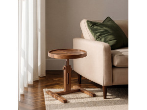 Mesita auxiliar de madera «Opus Yuvarlak 40» - 40 x 40 x 57 cm - Nogal