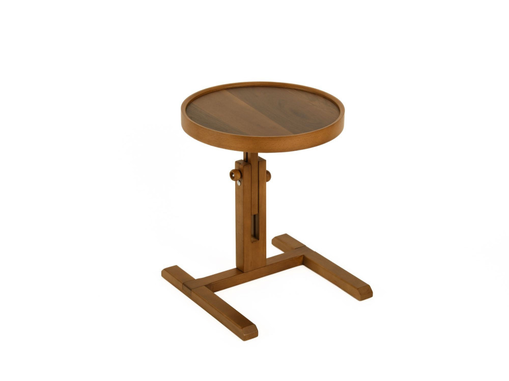 Mesita auxiliar de madera «Opus Yuvarlak 40» - 40 x 40 x 57 cm - Nogal