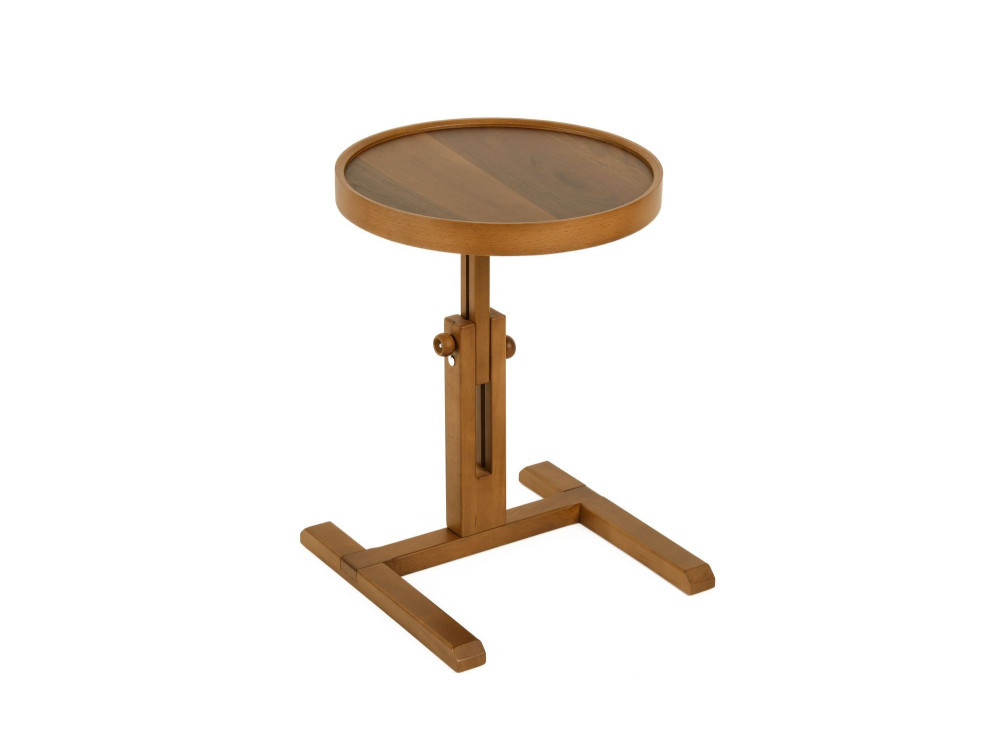 Mesita auxiliar de madera «Opus Yuvarlak 40» - 40 x 40 x 57 cm - Nogal