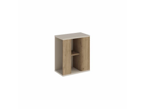 Mesita auxiliar de madera «VENTRO» - 45 x 25 x 51 cm - Natural / Gres