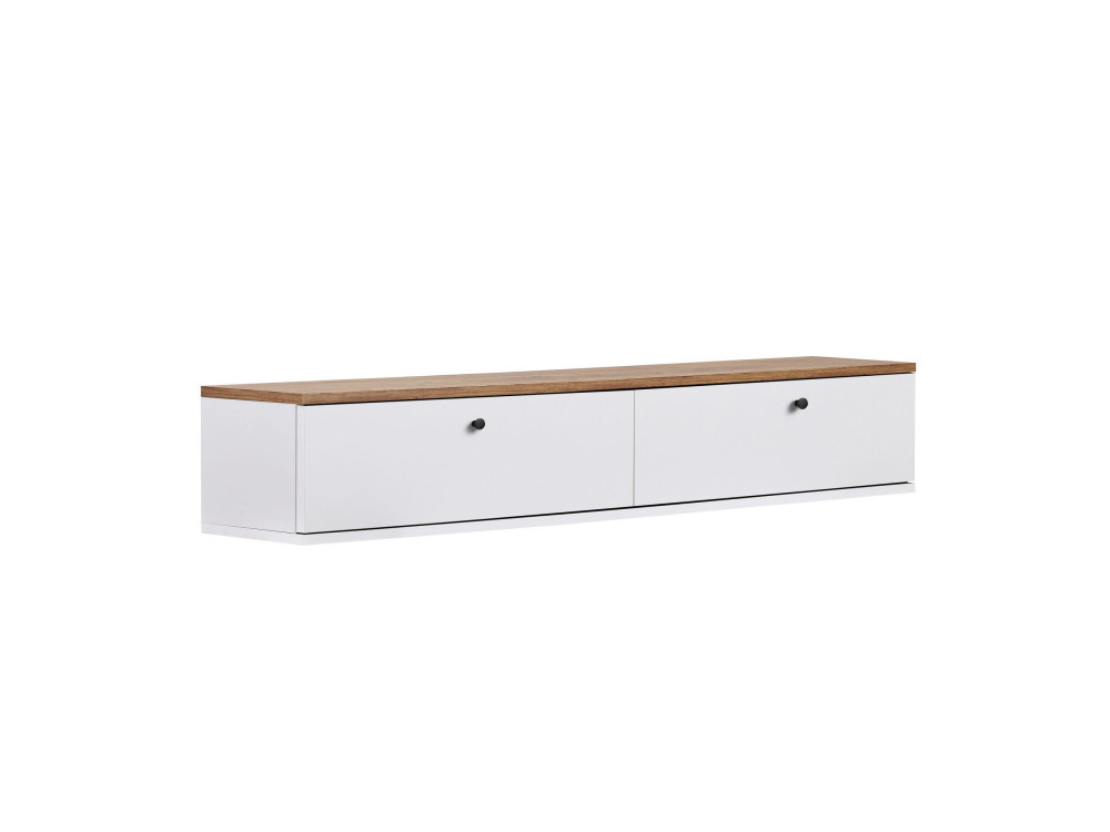 Mueble para la tele de madera «Línea 160» - 160 x 25 x 25 cm - Blanco