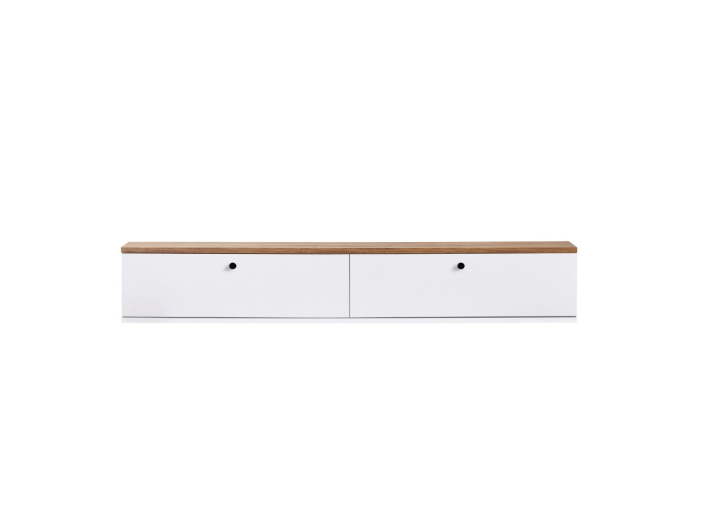 Mueble para la tele de madera «Línea 160» - 160 x 25 x 25 cm - Blanco
