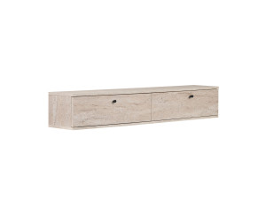 Mueble para la tele de madera «Línea 160» - 160 x 25 x 25 cm - Travertino