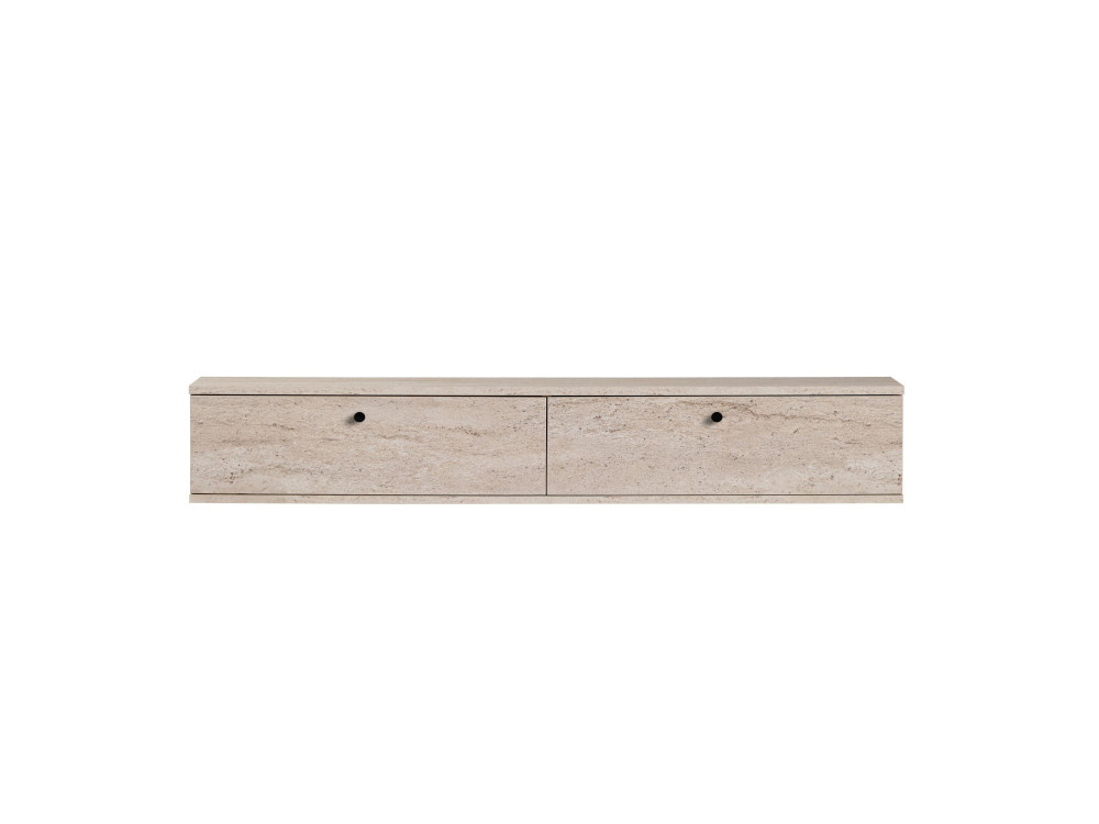Mueble para la tele de madera «Línea 160» - 160 x 25 x 25 cm - Travertino
