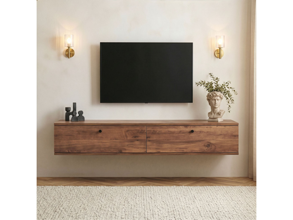 Mueble para la televisión de madera «Ligne 160» - 160 x 25 x 25 cm - Beige
