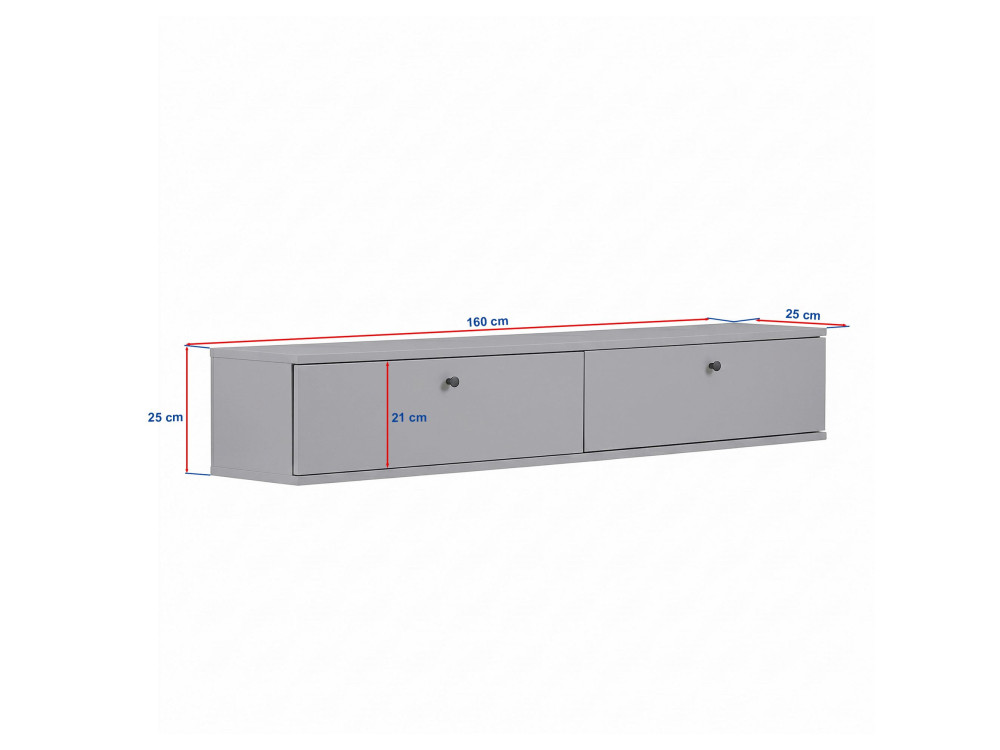 Mueble para la televisión de madera «Ligne 160» - 160 x 25 x 25 cm - Roble