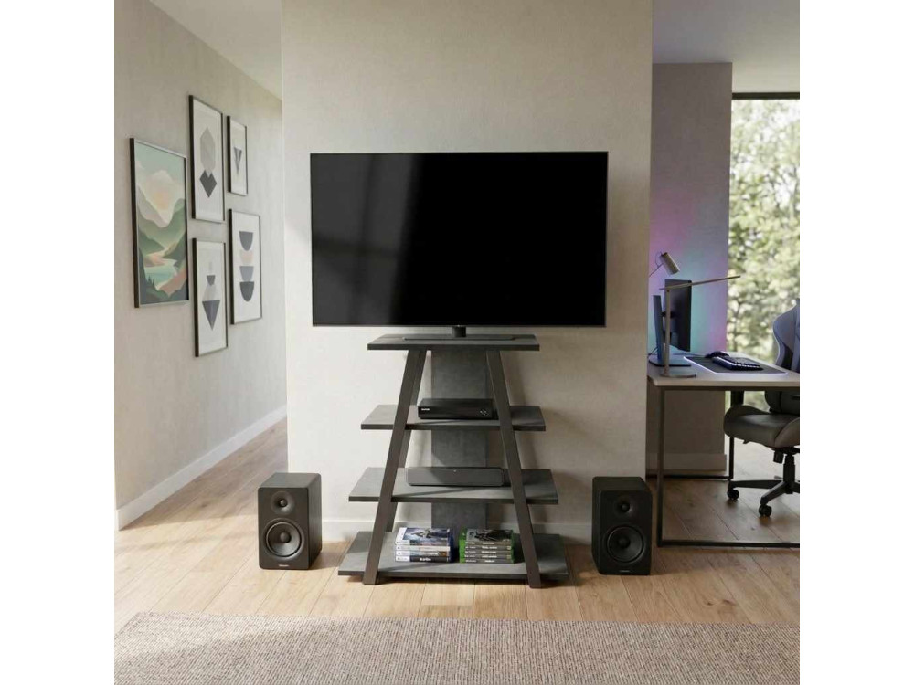 Mueble para la tele de madera «LYNO» - 70 x 41 x 80 cm - Gris