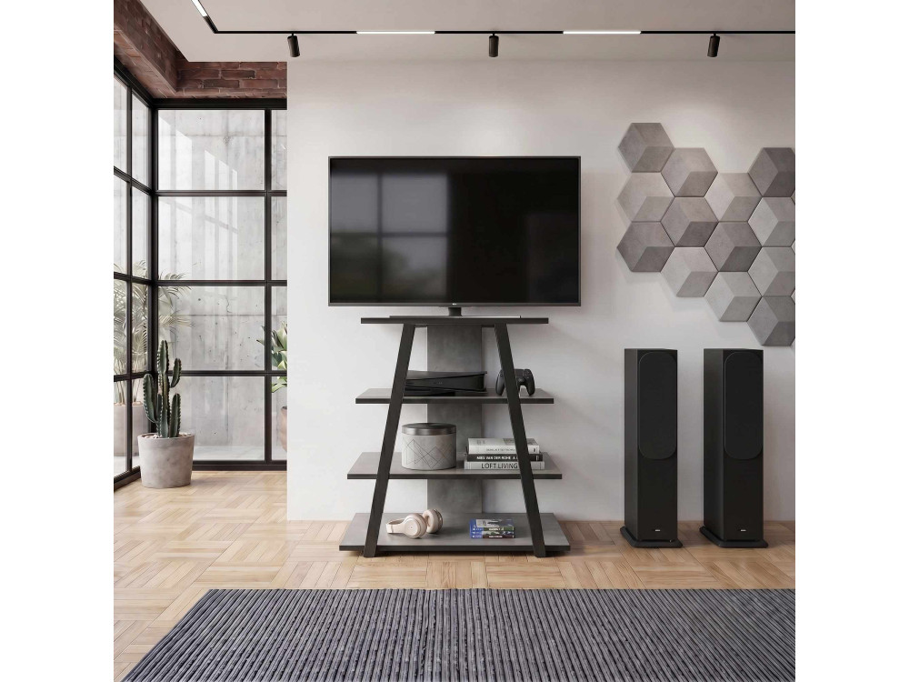 Mueble para la tele de madera «LYNO» - 70 x 41 x 80 cm - Gris