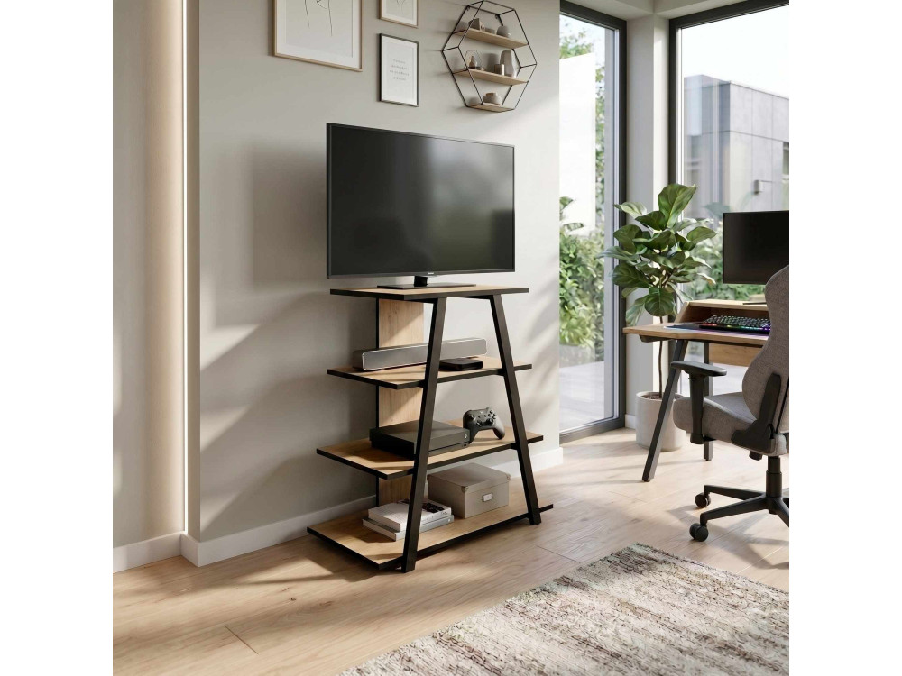 Mueble para la tele de madera «LYNO» - 70 x 41 x 80 cm - Beige